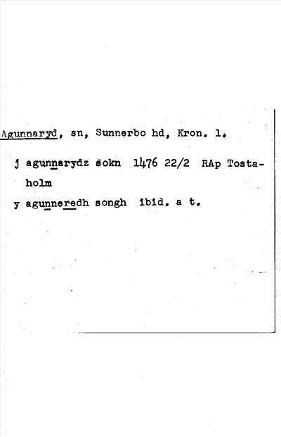 Bild på arkivkortet för arkivposten Agunnaryd