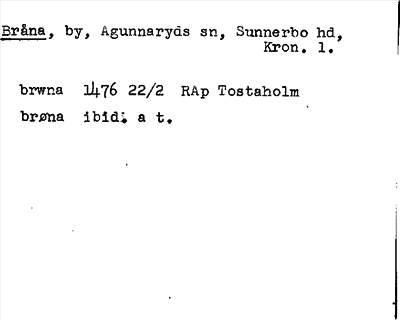 Bild på arkivkortet för arkivposten Bråna