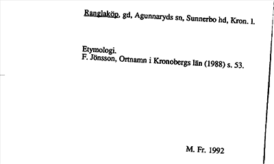Bild på arkivkortet för arkivposten Ranglaköp