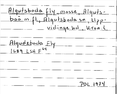 Bild på arkivkortet för arkivposten Algutsboda fly