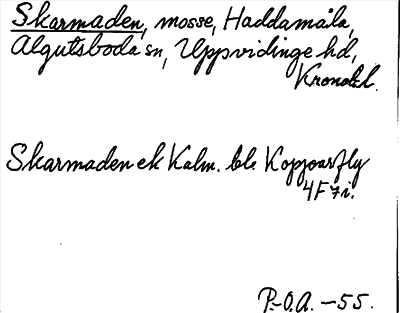 Bild på arkivkortet för arkivposten Skarmaden