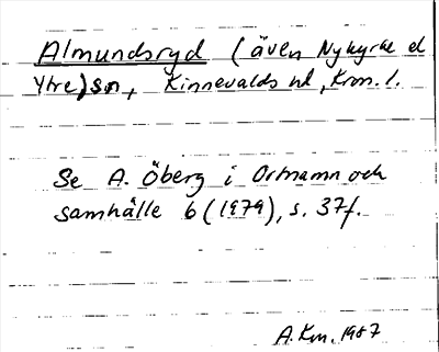 Bild på arkivkortet för arkivposten Almundsryd