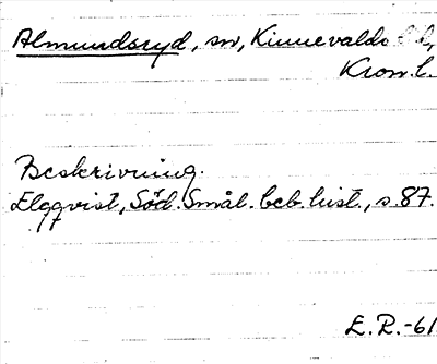 Bild på arkivkortet för arkivposten Almundsryd