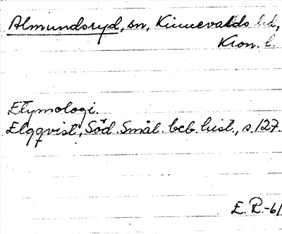 Bild på arkivkortet för arkivposten Almundsryd