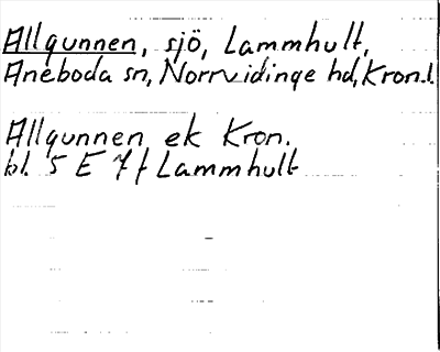 Bild på arkivkortet för arkivposten Allgunnen