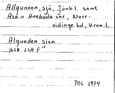 Bild på arkivkortet för arkivposten Allgunnen