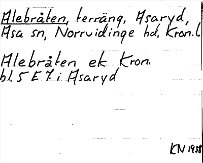 Bild på arkivkortet för arkivposten Alebråten