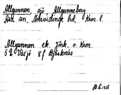 Bild på arkivkortet för arkivposten Allgunnen