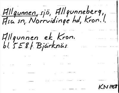 Bild på arkivkortet för arkivposten Allgunnen