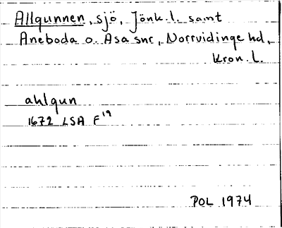 Bild på arkivkortet för arkivposten Allgunnen