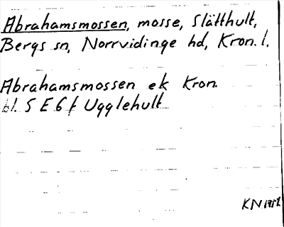 Bild på arkivkortet för arkivposten Abrahamsmossen