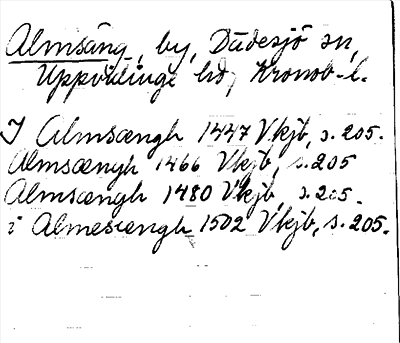 Bild på arkivkortet för arkivposten Almsäng