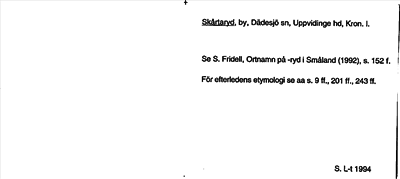 Bild på arkivkortet för arkivposten Skårtaryd