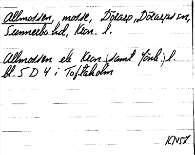 Bild på arkivkortet för arkivposten Allmossen