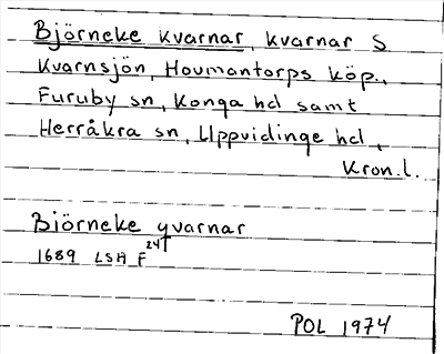 Bild på arkivkortet för arkivposten Björneke kvarnar