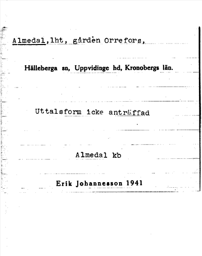 Bild på arkivkortet för arkivposten Almedal