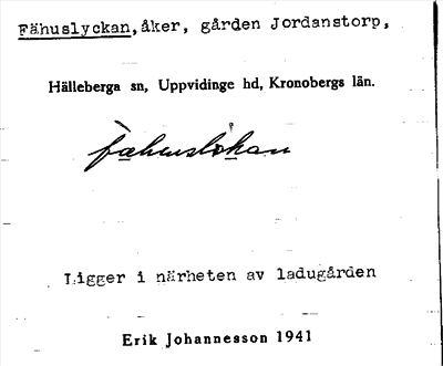 Bild på arkivkortet för arkivposten Fähuslyckan