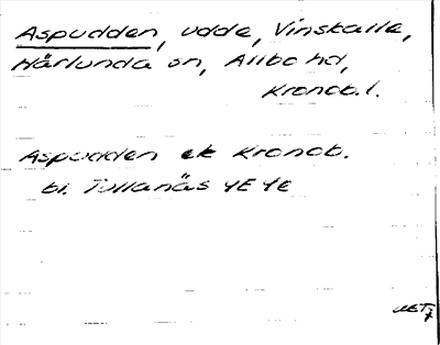 Bild på arkivkortet för arkivposten Aspudden