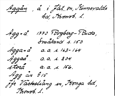 Bild på arkivkortet för arkivposten Aggån