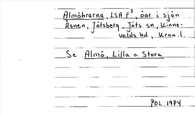 Bild på arkivkortet för arkivposten Almöhrarna