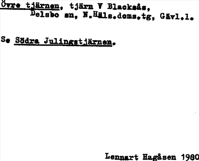 Bild på arkivkortet för arkivposten Övre tjärnen