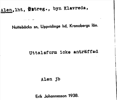 Bild på arkivkortet för arkivposten Alen