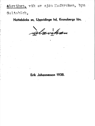 Bild på arkivkortet för arkivposten Aleviken