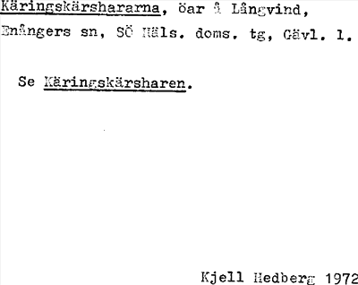 Bild på arkivkortet för arkivposten Käringskärshararna