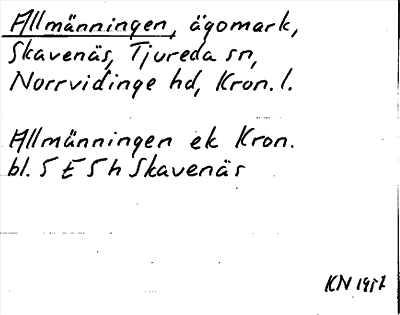 Bild på arkivkortet för arkivposten Allmänningen