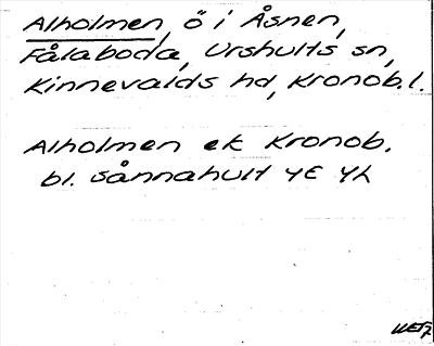 Bild på arkivkortet för arkivposten Alholmen
