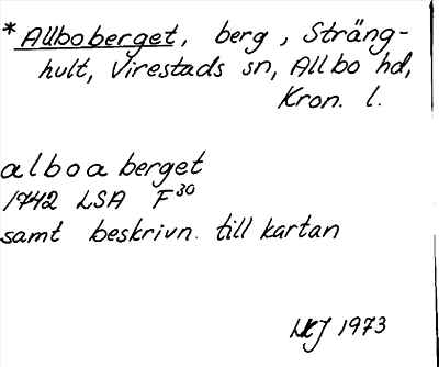 Bild på arkivkortet för arkivposten *Allboberget