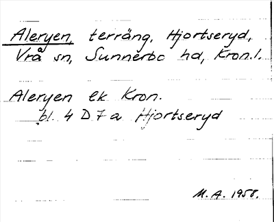 Bild på arkivkortet för arkivposten Aleryen