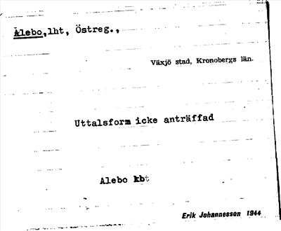 Bild på arkivkortet för arkivposten Alebo