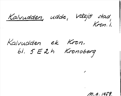 Bild på arkivkortet för arkivposten Kalvudden
