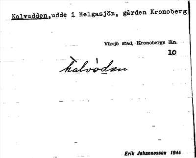 Bild på arkivkortet för arkivposten Kalvudden