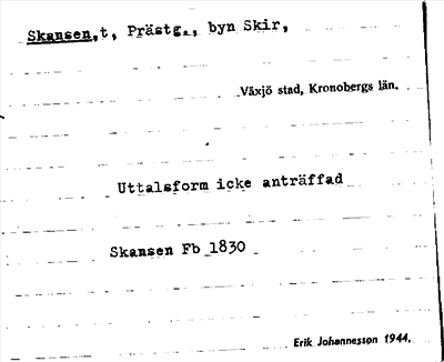 Bild på arkivkortet för arkivposten Skansen