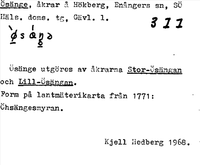 Bild på arkivkortet för arkivposten Ösänge