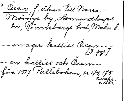 Bild på arkivkortet för arkivposten *Öxen