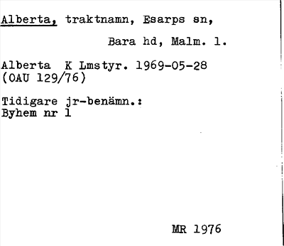 Bild på arkivkortet för arkivposten Alberta