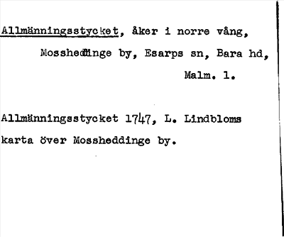 Bild på arkivkortet för arkivposten Allmäningsstycket