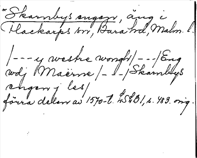 Bild på arkivkortet för arkivposten *Skarnbys engen