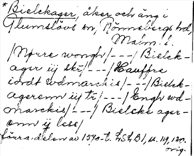 Bild på arkivkortet för arkivposten *Bielekager