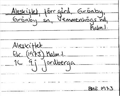 Bild på arkivkortet för arkivposten Aleskiftet