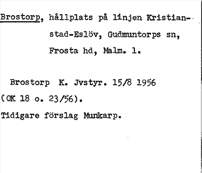 Bild på arkivkortet för arkivposten Brostorp