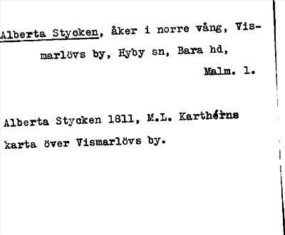 Bild på arkivkortet för arkivposten Alberta Stycken
