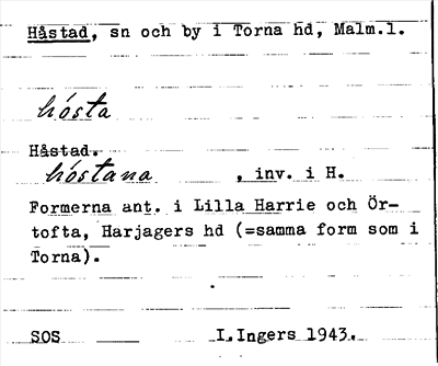 Bild på arkivkortet för arkivposten Håstad