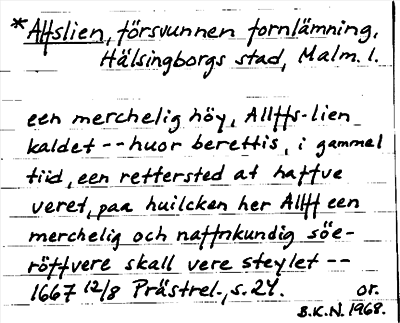 Bild på arkivkortet för arkivposten *Alfslien