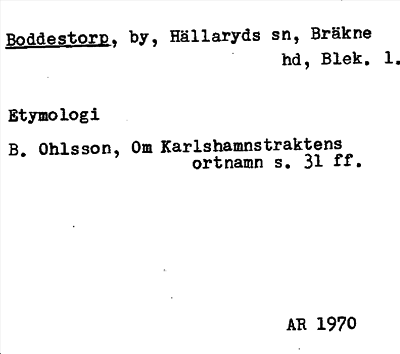 Bild på arkivkortet för arkivposten Boddestorp