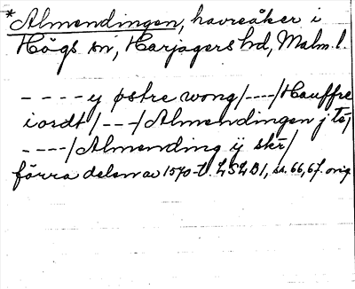 Bild på arkivkortet för arkivposten *Almendingen