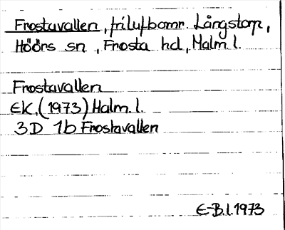 Bild på arkivkortet för arkivposten Frostavallen
